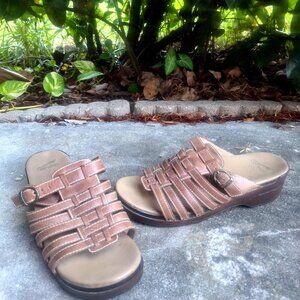 Dansko Marion Leather Strappy Sandals 43/12.5-13 Clogs  Slides
